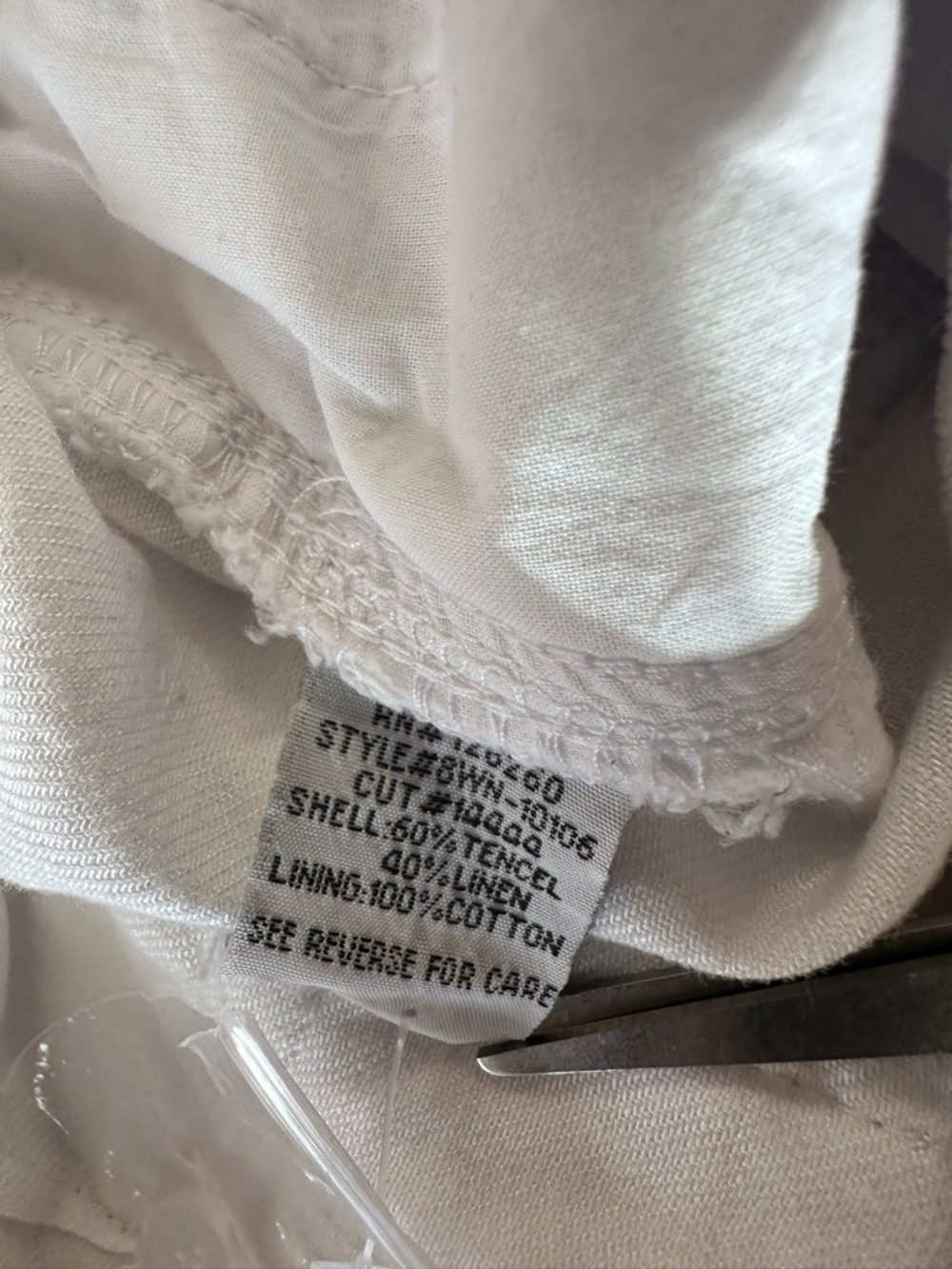 Velvet Heart White Tencel Linen Pull On Cargo Pants Medium Wide Leg Drawstring - Picture 12 of 15